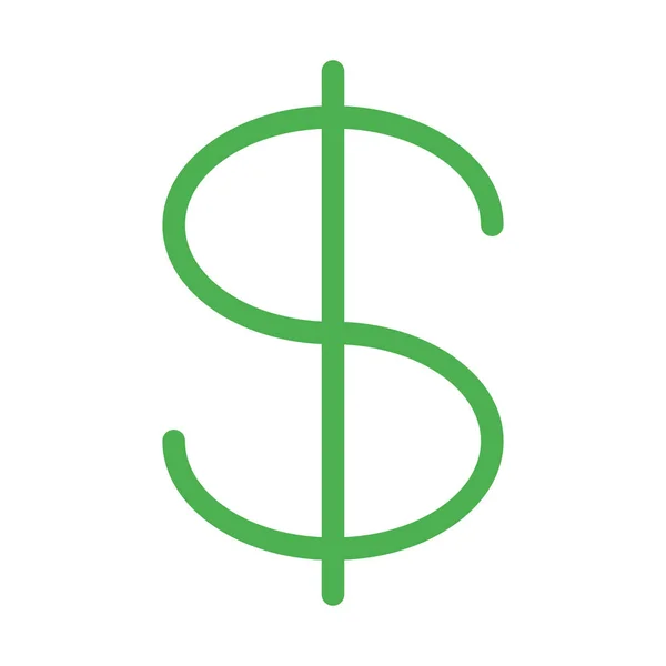 Dollarn Valutasymbol Ikon Enkla Vektorillustration — Stock vektor