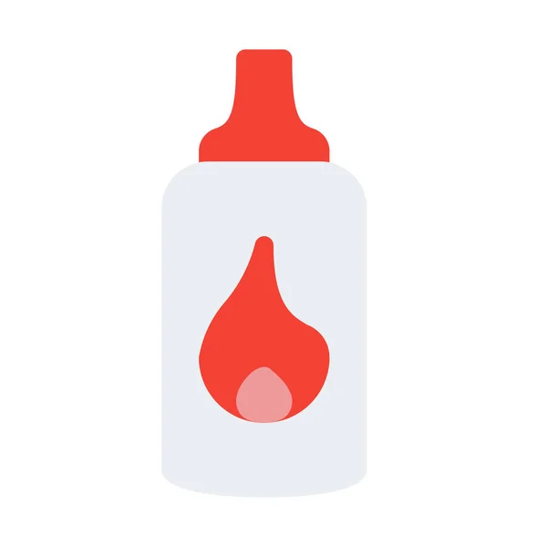 Hot Sauce Bottle Icon Simple Vector Illustration — Stock Vector