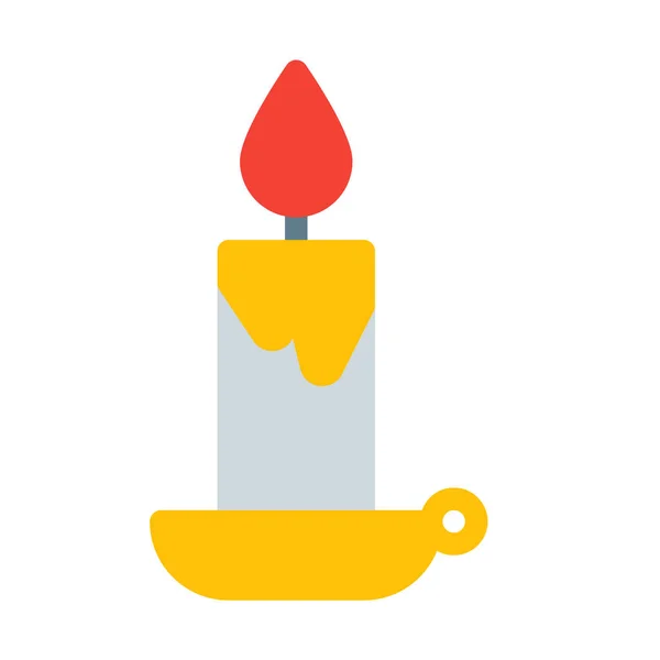 Candle Light Icon Simple Vector Illustration — Stock Vector