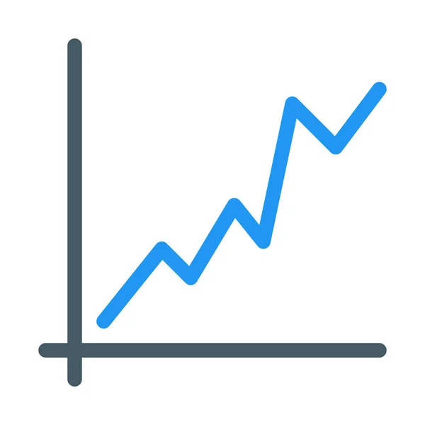 Line Chart Icon Simple Vector Illustration — Stock Vector