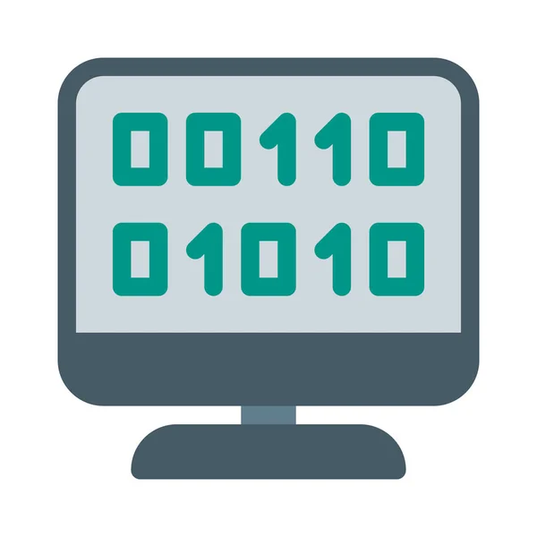 Binary Code Programming Icon Simple Vector Illustration — Stock Vector