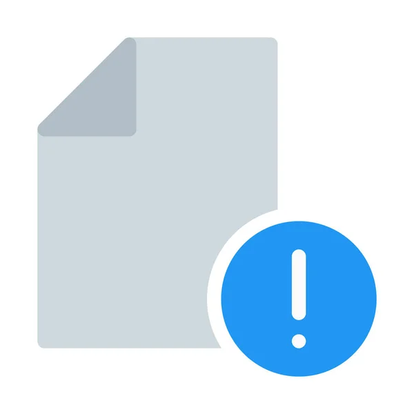 Ícone Notificação Erro Arquivo Ilustração Vetorial Simples — Vetor de Stock