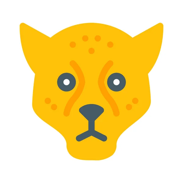 Wild Safari Cheetah Icono Ilustración Vector Simple — Vector de stock