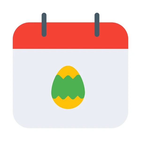 Icono Del Calendario Pascua Ilustración Simple Vector — Vector de stock