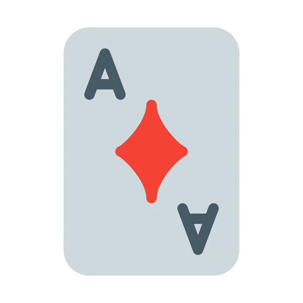 Diamant Ace Card Symbol Einfache Vektorillustration — Stockvektor