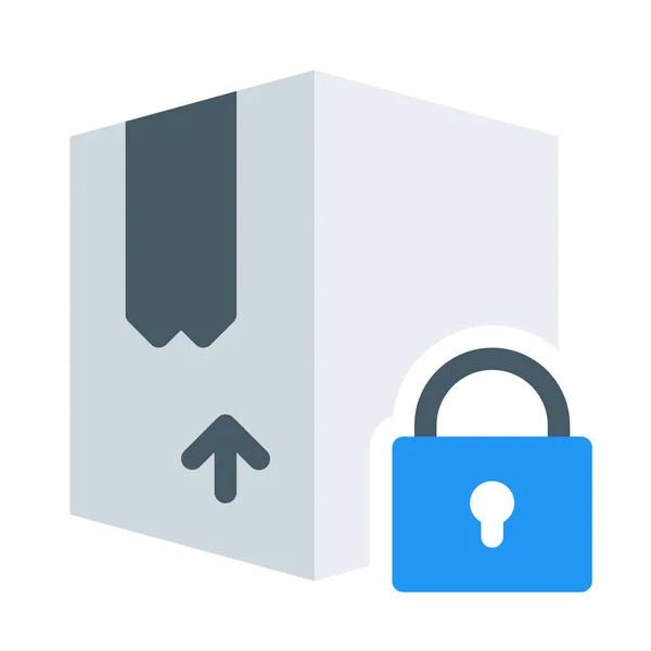 Caja Seguridad Icono Envío Ilustración Vector Simple — Archivo Imágenes Vectoriales