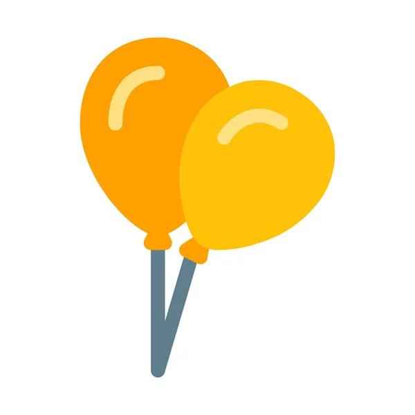 Γενέθλια Γιορτή Μπαλόνια Εικονίδιο Απλή Διανυσματικά Εικονογράφηση — Διανυσματικό Αρχείο