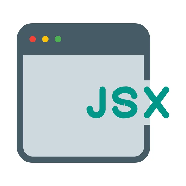 Jsx Skript Och Programmering Ikon Enkla Vektorillustration — Stock vektor