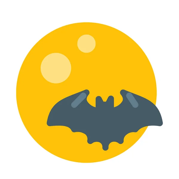 Murciélago Icono Vuelo Ilustración Vector Simple — Archivo Imágenes Vectoriales