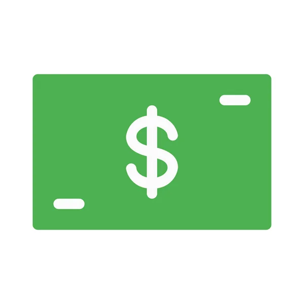 Ícone Dinheiro Cartão Presente Ilustração Vetorial Simples —  Vetores de Stock