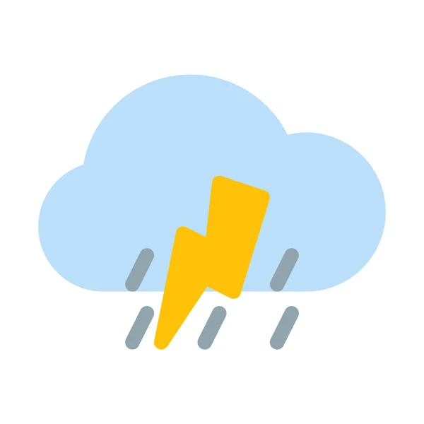Shower Thunderbolt Icon Simple Vector Illustration — Stock Vector