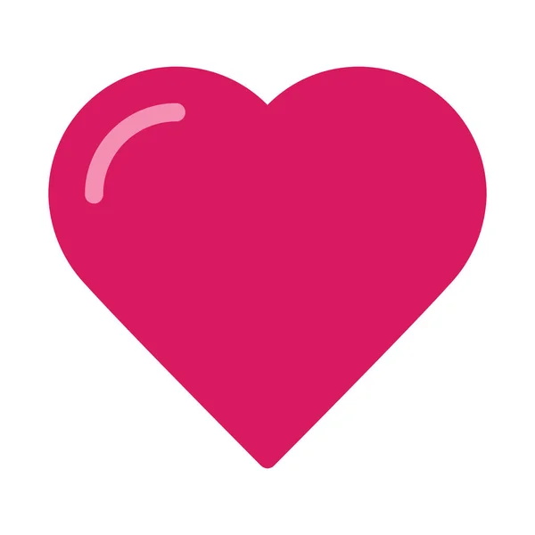 Icono Forma Corazón Amor Ilustración Vector Simple — Vector de stock