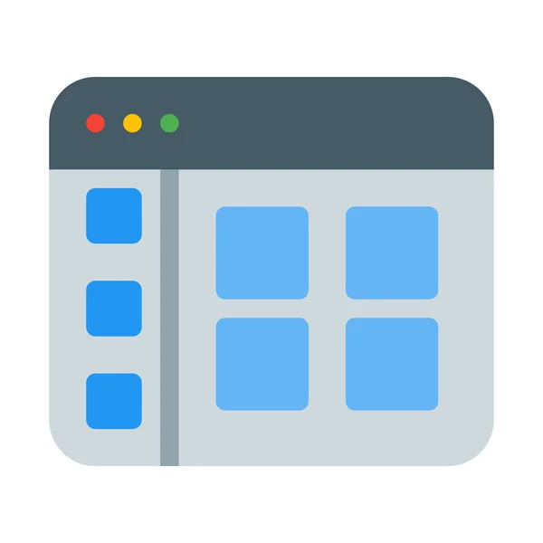 Grid View Icono Diseño Ilustración Vector Simple — Vector de stock