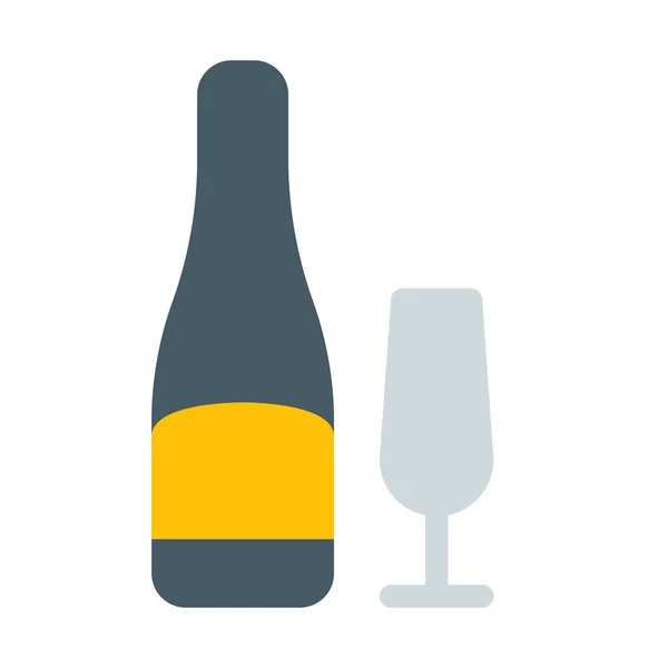 Champagner Symbol Einfache Vektor Illustration — Stockvektor