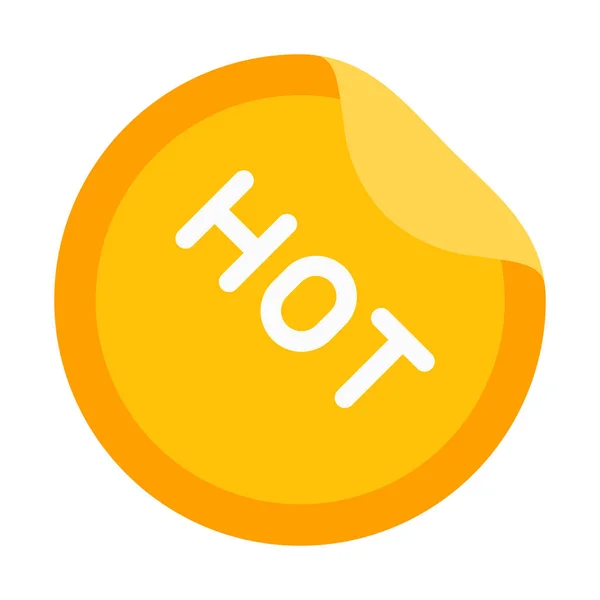 Hot Sticker Symbol Einfache Vektor Illustration — Stockvektor