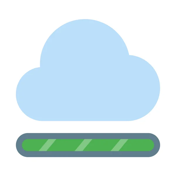 Σύννεφο Φόρτωση Μπαρ Εικονίδιο Απλή Διανυσματικά Εικονογράφηση — Διανυσματικό Αρχείο