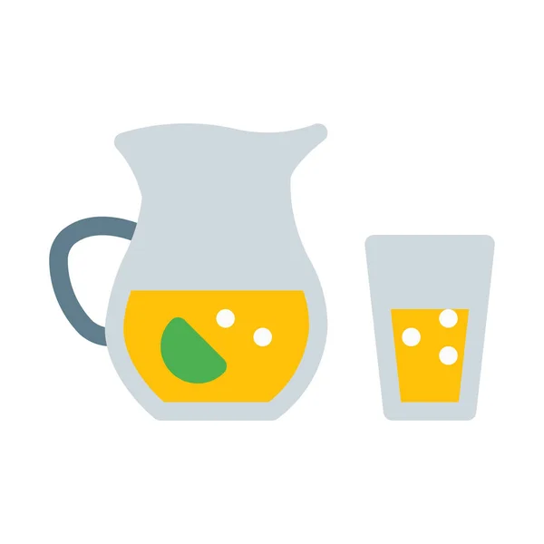 Limonada Servido Icono Ilustración Vectorial Simple — Vector de stock