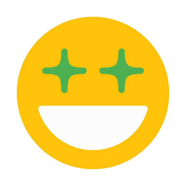 Icona Glitter Eye Smiley Semplice Illustrazione Vettoriale — Vettoriale Stock