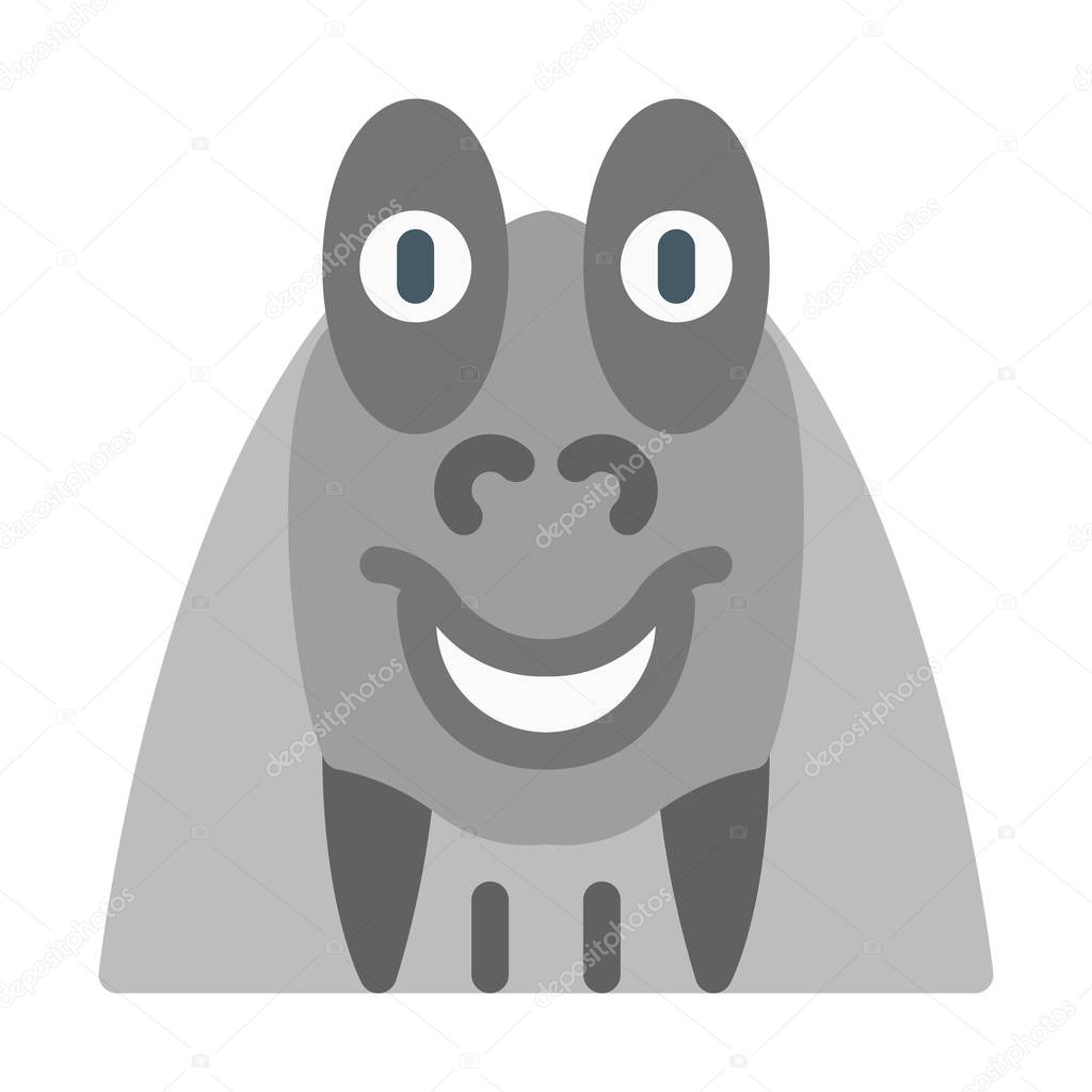 Happy Clown Face icon, simple vector illustration