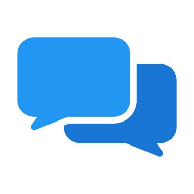 Konuşma kabarcıklar simgesini, basit vektör çizim