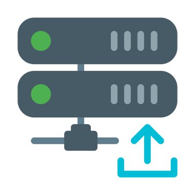 Sunucu Upload sembol simge, basit vektör çizim