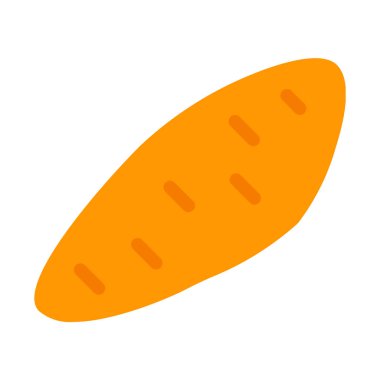 Sağlıklı tatlı patates simge, basit vektör çizim