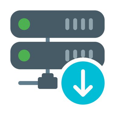 Sunucu durumu aşağı simgesi, basit vektör çizim