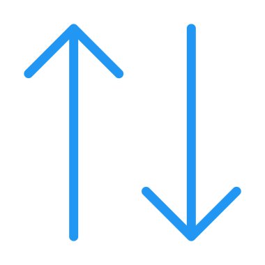 Çift yönlü ok simgesi, basit vektör çizim