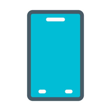 Düğme simgesini, basit vektör çizim ile Smartphone