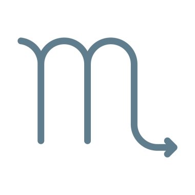 Akrep Astroloji simgesi, basit vektör çizim