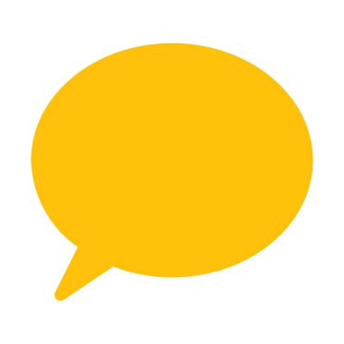 Konuşma balonu simgesinin, basit vektör çizim