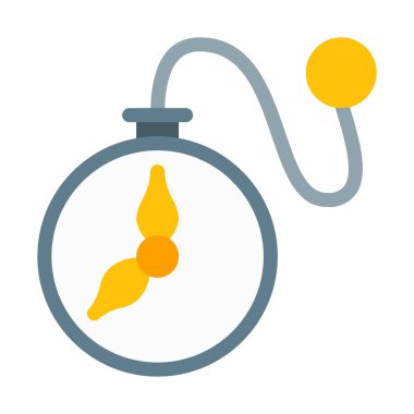 Vintage cep saati simgesi, basit vektör çizim