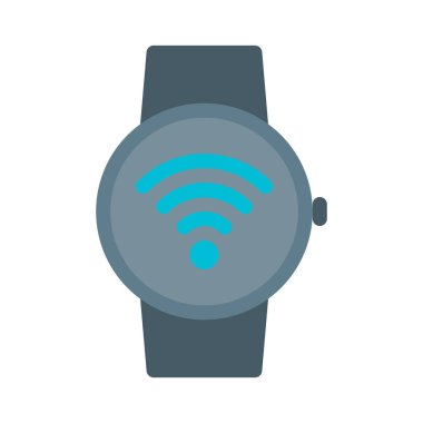 SmartWatch Wifi bağlantı simgesi, basit vektör çizim