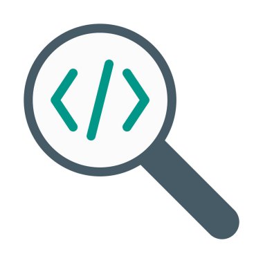 Bul veya ara kod simgesi, basit vektör çizim