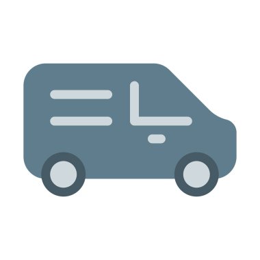 Mini kargo Van Icon, basit vektör çizim