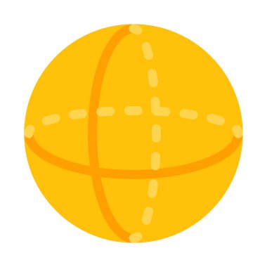 Küre geometrik şekil kutsal kişilerin resmi, basit vektör çizim