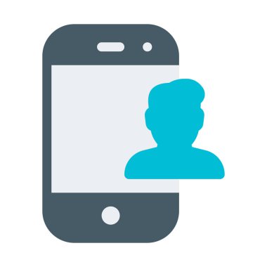 Kullanıcı telefon kayıtlarınızı simgesi, basit vektör çizim