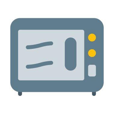 Elektrik mikrodalga ekipman simgesi, basit vektör çizim