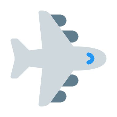 Kargo teslim uçak simgesi, basit vektör çizim