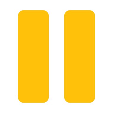 Duraklatma simgesi, basit vektör çizim