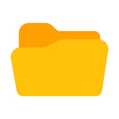 Açık klasör simgesini, basit vektör çizim