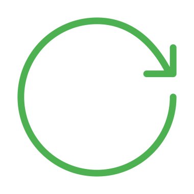 Döngü daire simgesi, basit vektör çizim yenileme