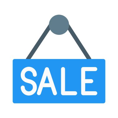 Satılık asılı simgesi, basit vektör çizim kurulu