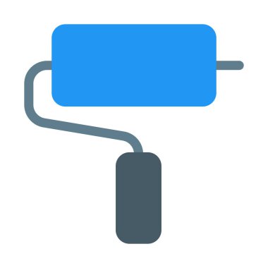 Rulo boya biçim simgesinin, basit vektör çizim