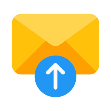 Taslak e-posta veya giden kutusu simgesini, basit vektör çizim