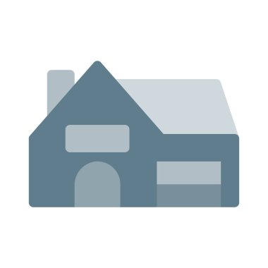 Modern ev inşaat simgesi, basit vektör çizim