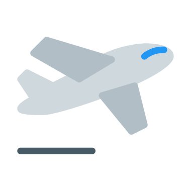 Take Off uçak simgesi, basit vektör çizim