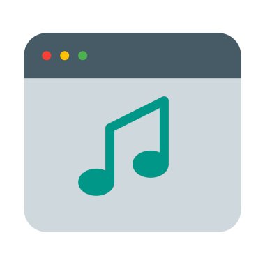 Web müzik uygulama simgesi, basit vektör çizim