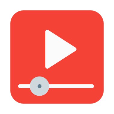 Media Player arama çubuğu simgesi basit vektör çizim