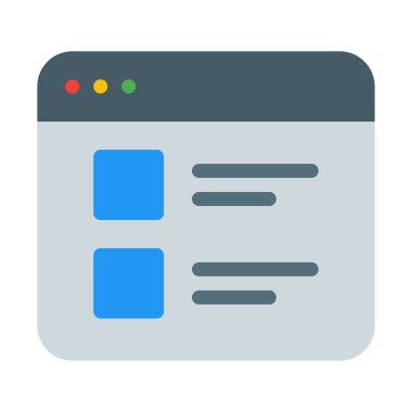 Web Döşeme görünümü simgesi, basit vektör çizim